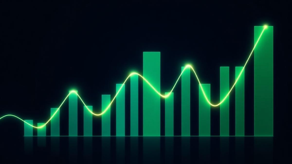 Rising bar chart representing changes in paid search advertising